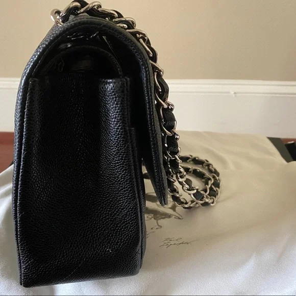 Authentic Classic Chanel black cavier jumbo - Picture 5 of 10